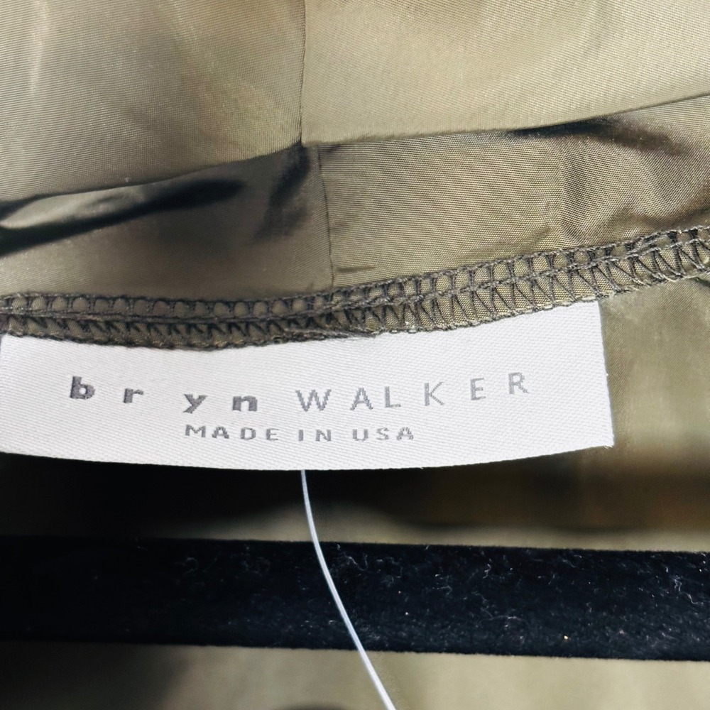 Bryn Walker Olive Green Noa Tunic Sleeveless Cowl Neck Asymmetrical Hem Size L - Picture 6 of 10